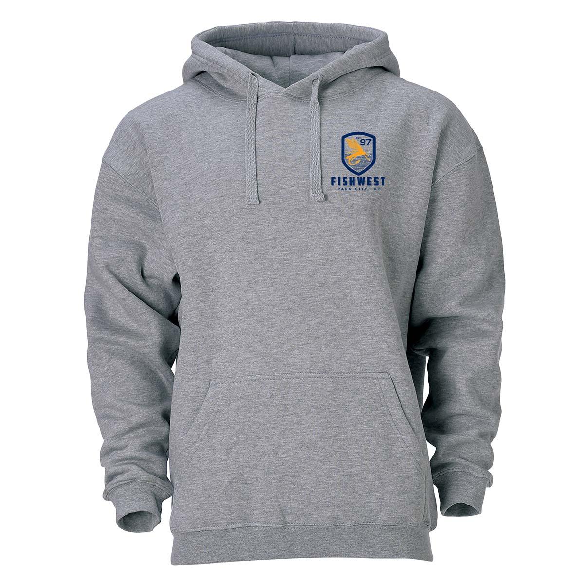 Fishwest Logo Benchmark Hoody Men's in Premium Heather